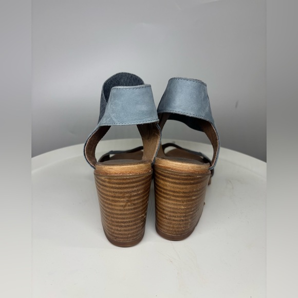 NWOB Sorel Nadia Block Heel Cinder Gray Blue 10.5 - Picture 4 of 5